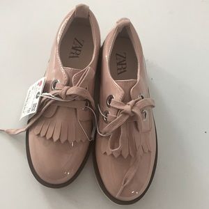 Pink patent leather shoes Size 1 Zara NWT